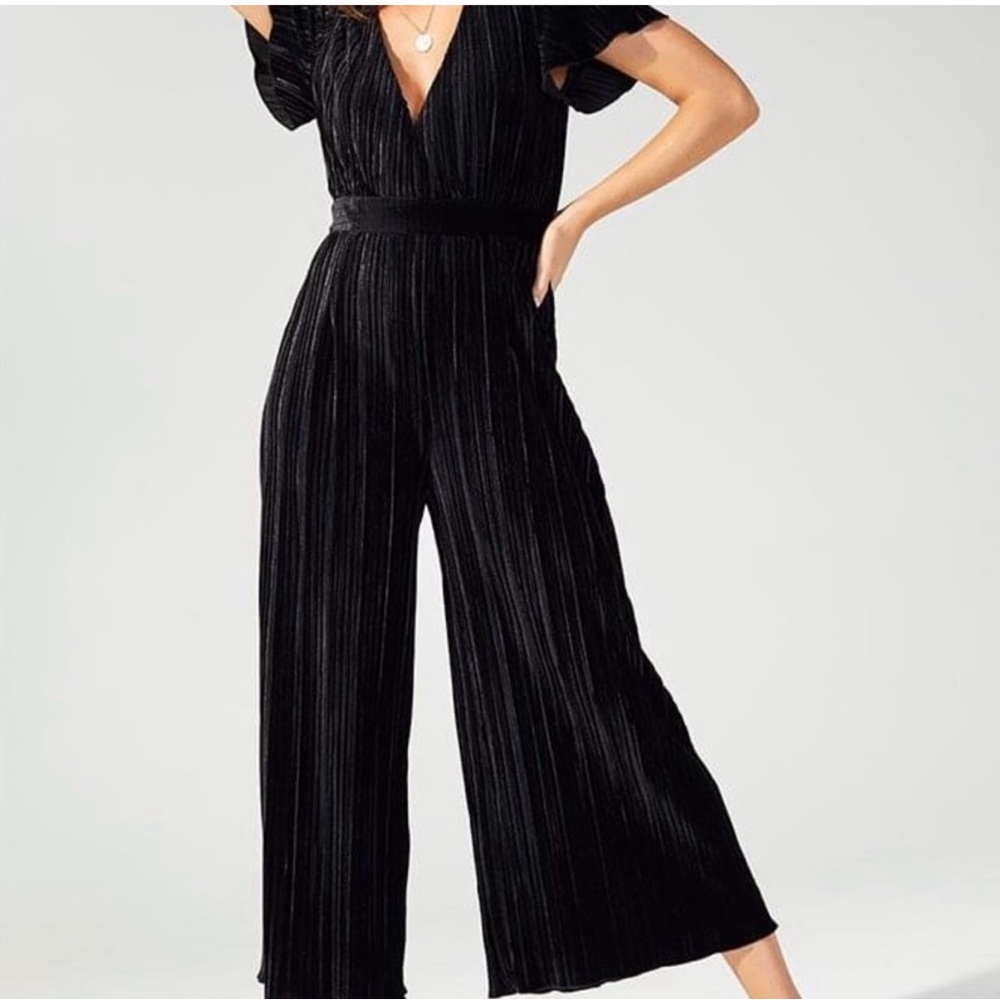 Elegant Green velour / velvet Jumpsuit